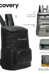 Mochila lonchera térmica puffer Negro