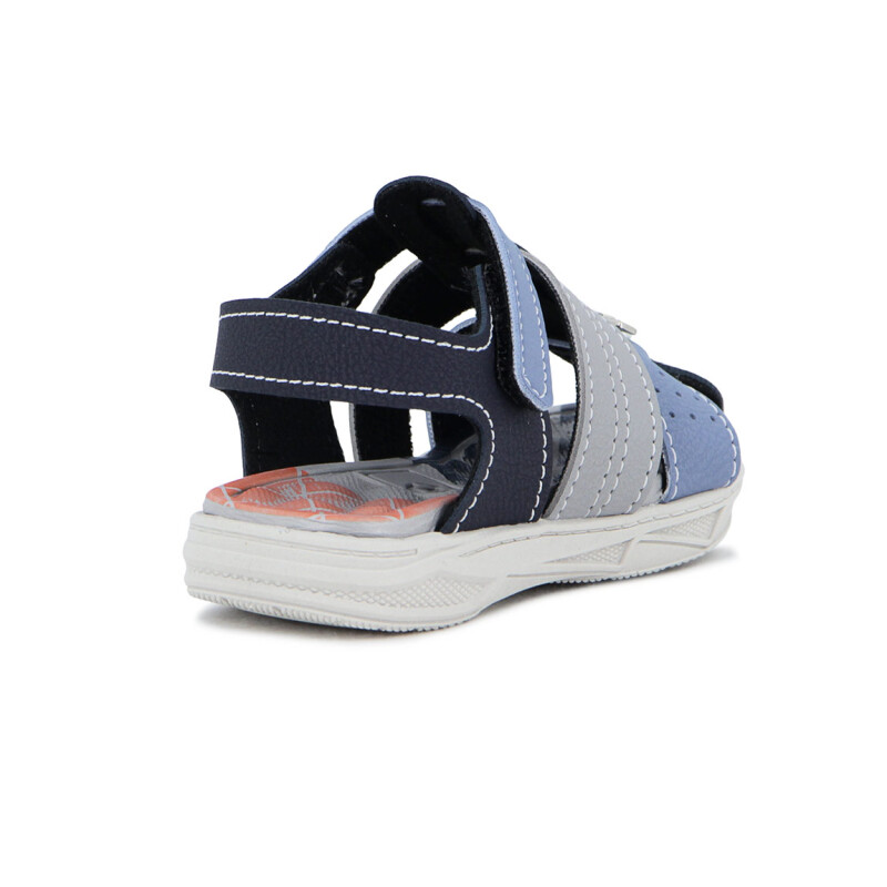 Molekinho Sandalia Casual Infantil Napa Floter Rustico Neo Marino-gris