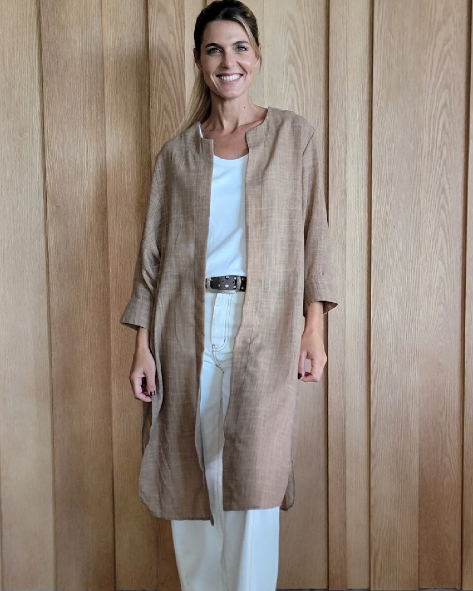 Kimono Ola - Lino Camel 