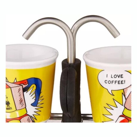 Cafetera Manual BIALETTI Mini Set Lichtenstein 2 Tazas Amarillo Cafetera Manual BIALETTI Mini Set Lichtenstein 2 Tazas Amarillo