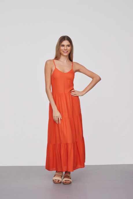 Vestido Burhan Naranja Oscuro