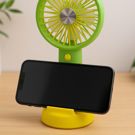 Mini ventilador portátil de escritorio multicolor – recargable Amarillo