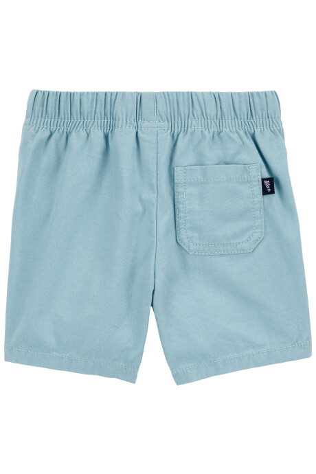 Short de lona con cordón, azul Sin color