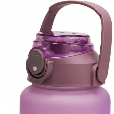 Botella Caramañola Agua 2Lt en Plástico con Sorbito y Manija Lila