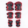 Set de protección. Rodilleras, coderas y muñerqueras de 6 a 10 años Rojo