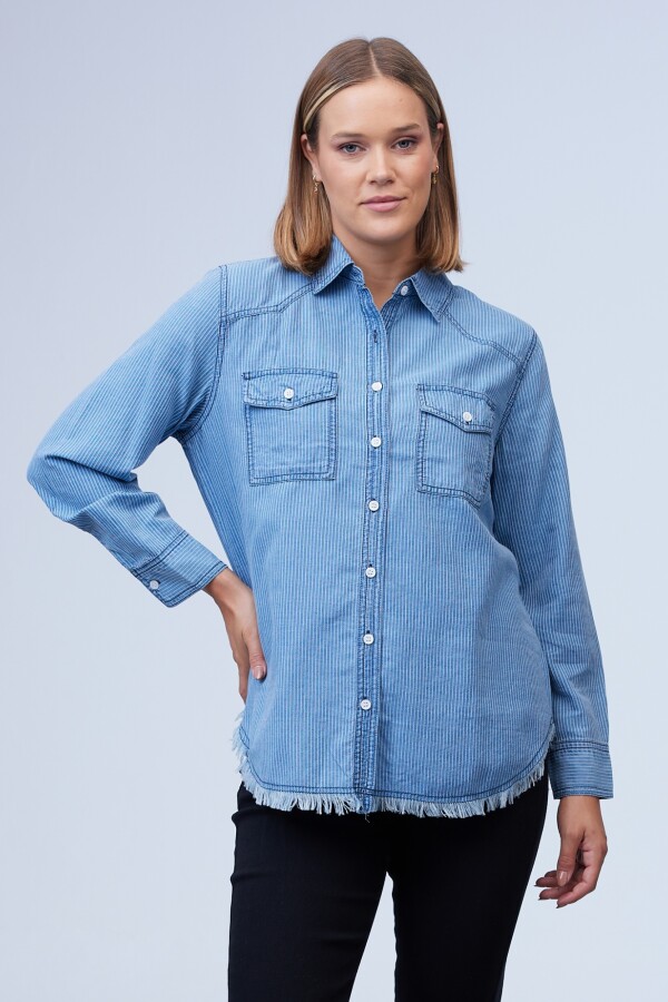 Camisa Tencel Lineas JEAN