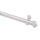 Barrote cromado metal 1,50m 28mm + 2 soportes PLATEADO