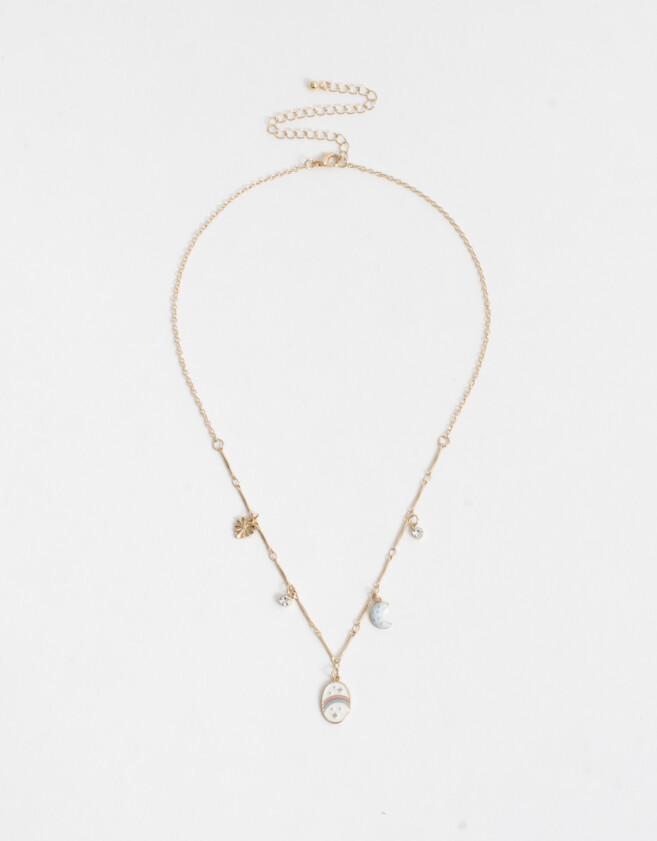 Collares Cortos Místco Collar Multi Dije Mistico - Dorado