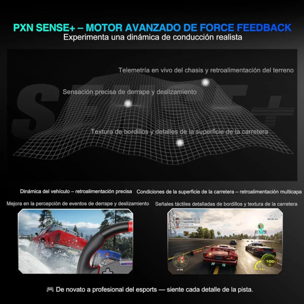 Volante Pxn Vd4 Bundle Volante + Pedalera + Soporte VOLANTE PXN VD4 BUNDLE VOLANTE + FRENO