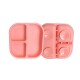 Plato Comida Bebe Infantil Silicona Libre Bpa Con Ventosa Color Rosa