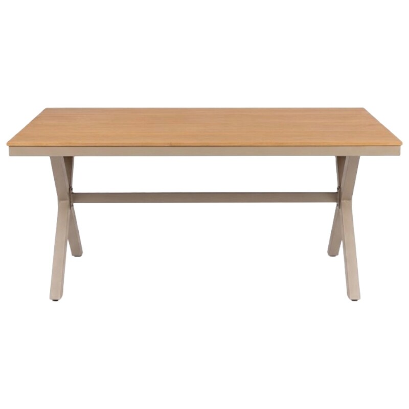 JGO MESA RECT P/JARDIN BEIGE COMB 7PZAS Unica