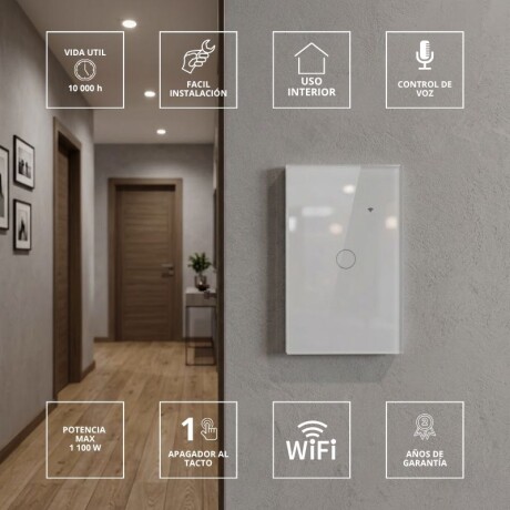 INTERRUPTOR SMART 1 BOTON LEDVANCE Interruptor De Pared 1 Boton Smart Wi-Fi LEDVANCE