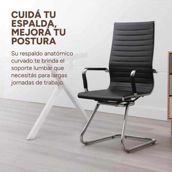 Silla Oficina Escritorio Patas Fijas Respaldo Anatomico Ejecutiva Silla Oficina Escritorio Patas Fijas Respaldo Anatomico Ejecutiva