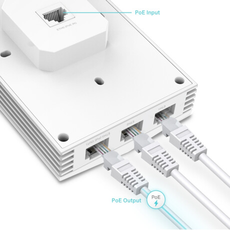 Tp-link - Punto de Acceso EAP655-WALL. Doble Banda 2,4GHZ, 5GHZ. X 1 Puerto Subida 10/100/1000 Mbps 001