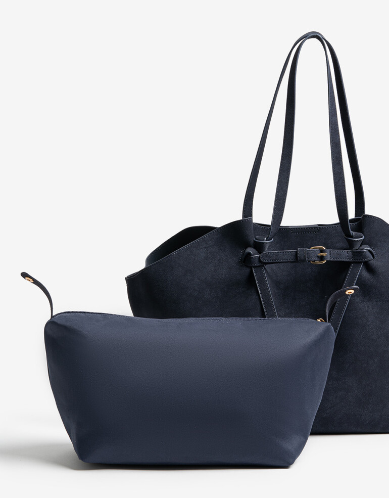 Shopper Cartera Shopper Curva - Azul Marino