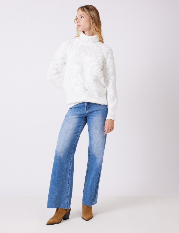 Polera Trenzada BLANCO