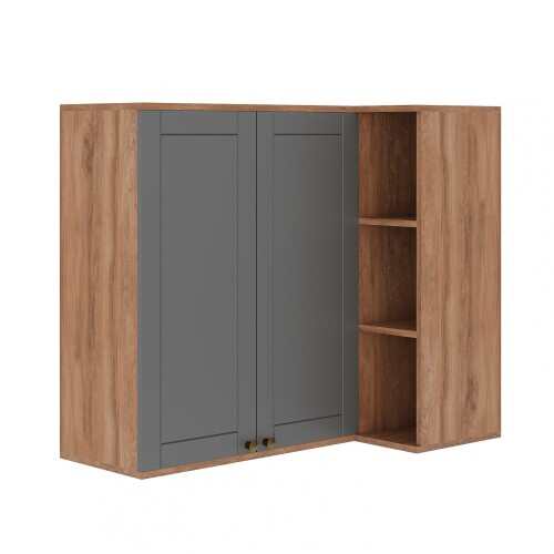 Aéreo Esquinero Americana 80cm 2 Puertas Gris Aéreo Esquinero Americana 80cm 2 Puertas Gris