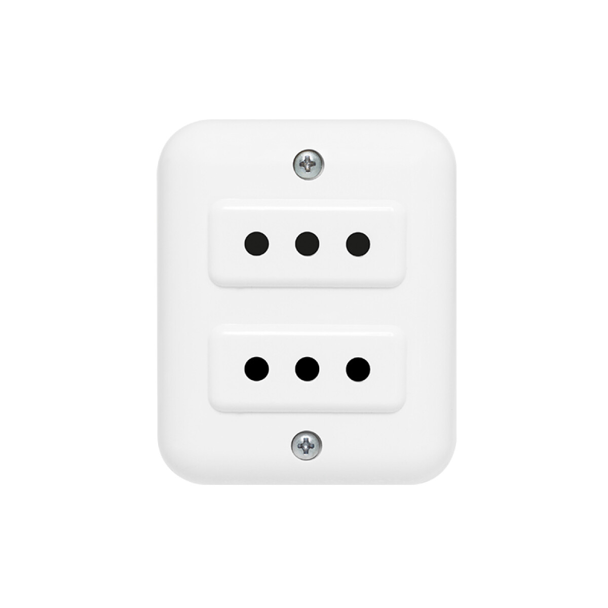 Caja ext. con 2 toma 3 en línea, blanco - Vulcano - M41228 