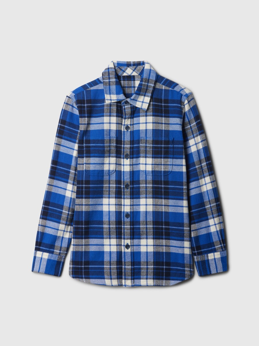 Camisa Flannel Niño - Admiral Blue 