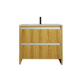 MUEBLE DE BAÑO VANITY MARRÓN CON BACHA BLANCA Mueble De Baño Vanity Marrón Con Bacha Blanca