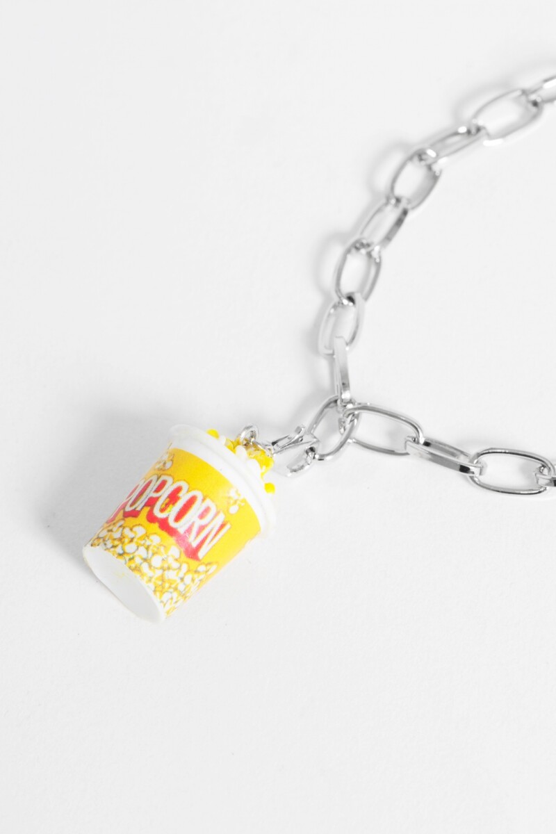 Dije pop corn con hook amarillo