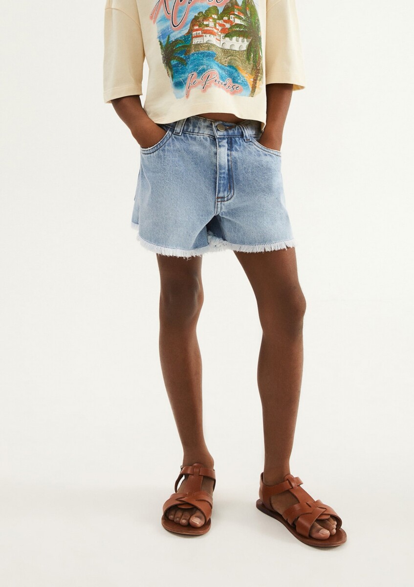 SHORT JEANS - CELESTE 