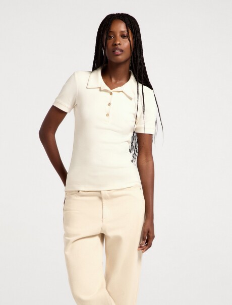 POLO DE MANGA CORTA BLANCO