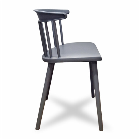 Silla Estilo Curve Luna con Posabrazos - Gris Silla Estilo Curve Luna con Posabrazos - Gris