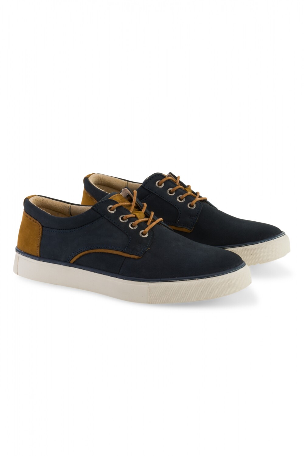 CHAMPIONES DE CUERO CON CORDONES Azul