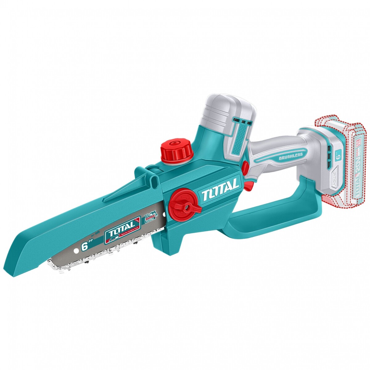 Motosierra De Mano Inalámbrica 6" Sin Carbones, A Batería 20v 