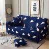 Funda sillón 2 cuerpos estampada Triángulos Azul