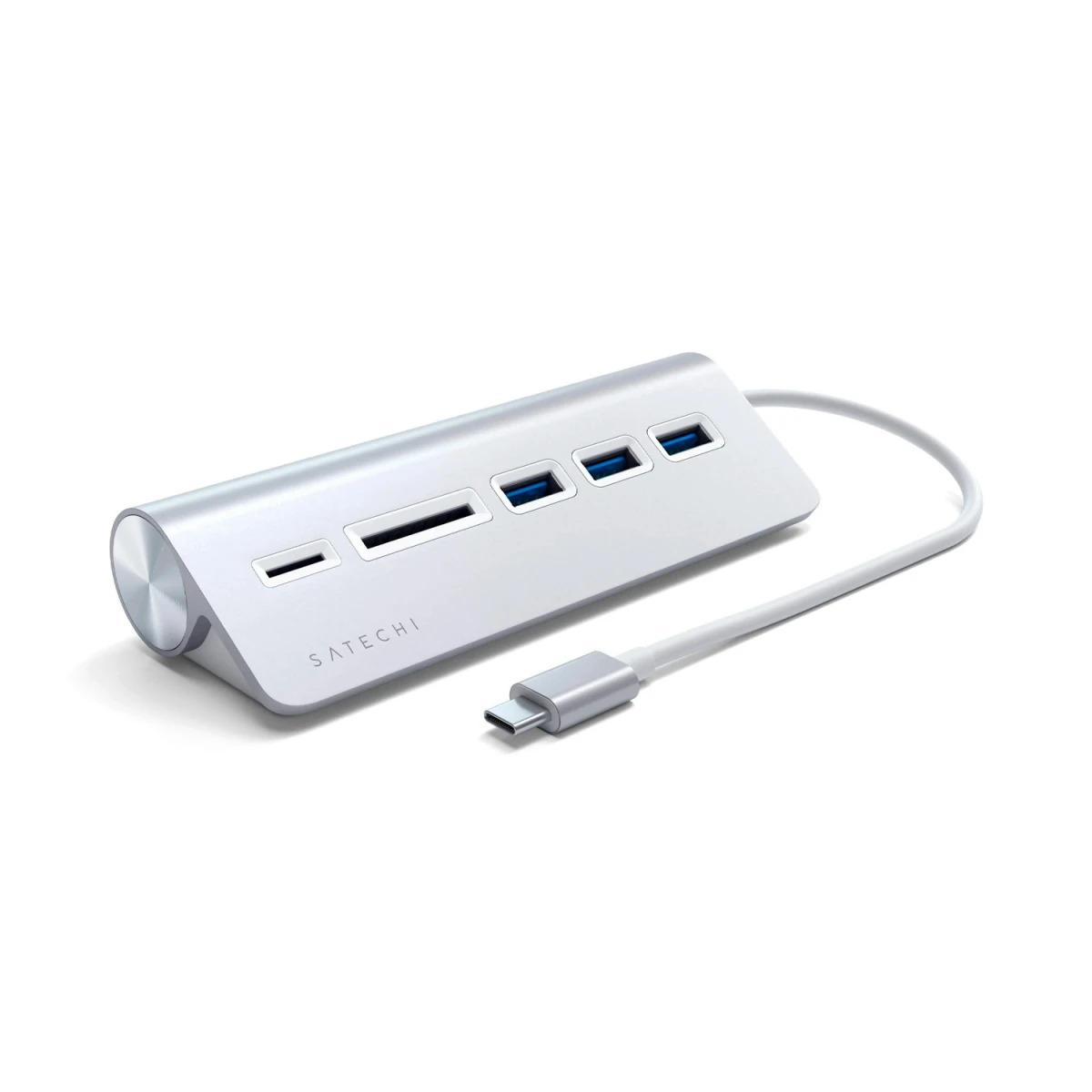 Satechi HUB 5 en 1 USB-C USB-A Card reader Silver 