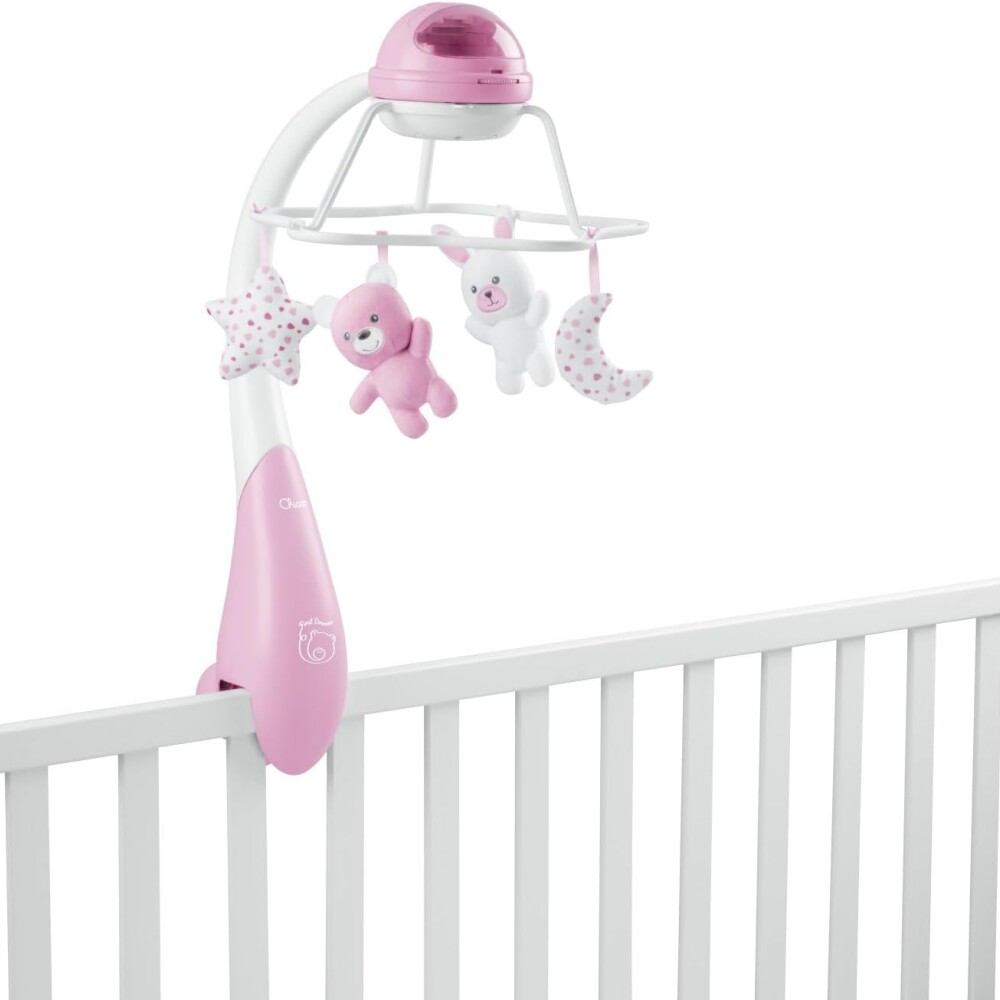 Movil musical chicco arco iris rosa