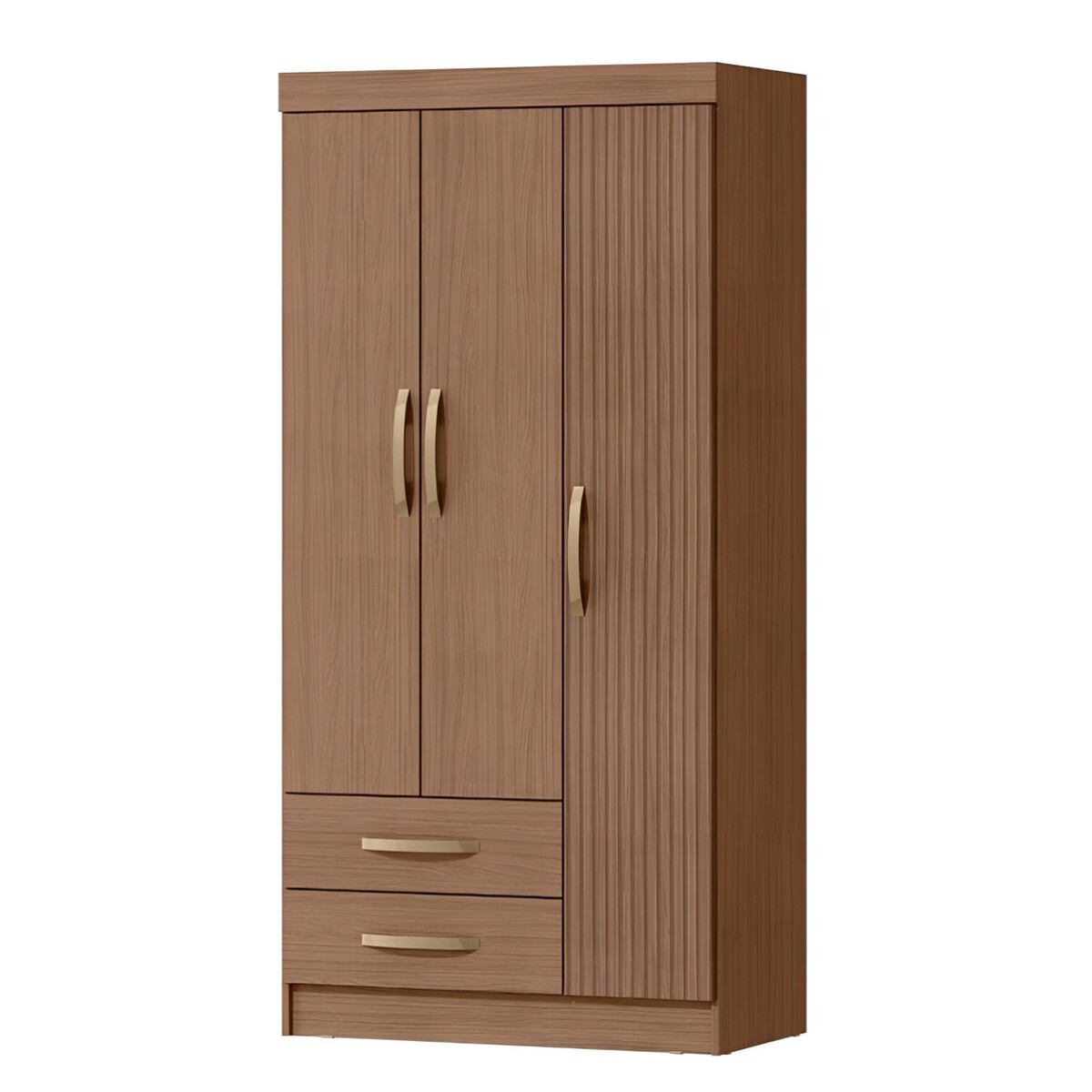 Ropero 3 Puertas 2 Cajones 5 Estantes - La Tentación Color Marroco 