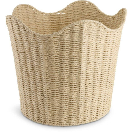 Cesta BREKKE Ø41xH35cm blanco peso: 1.2