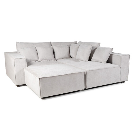 Sofá Modular Maia (4 módulos) - Tela Microfibra 12073 (Greige)