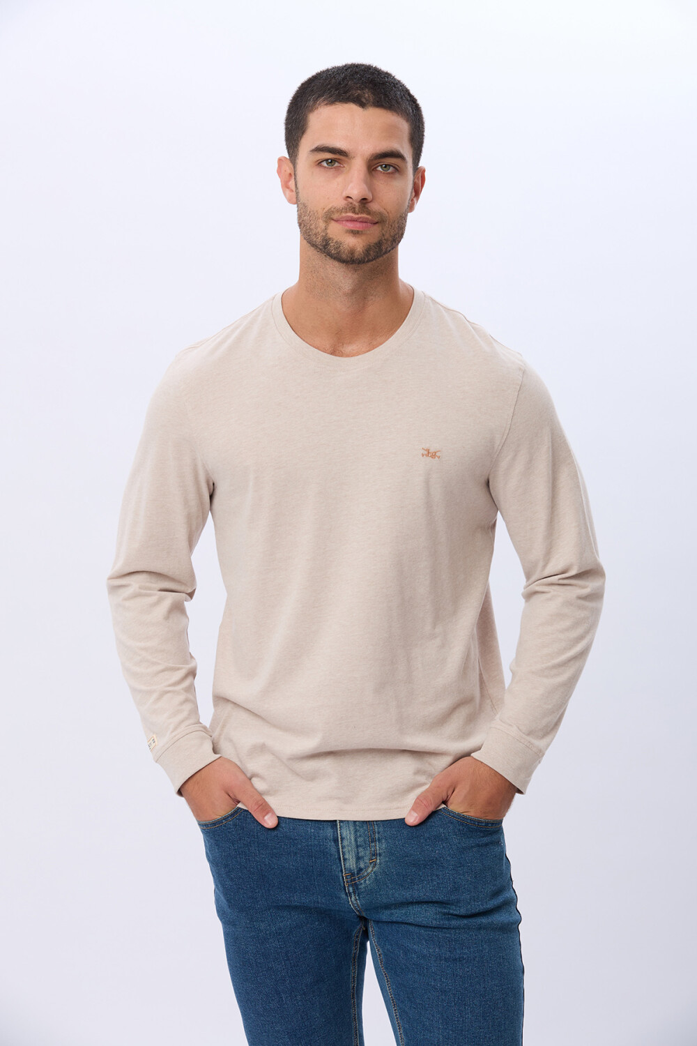 REMERA LISA DE ALGODÓN Arena