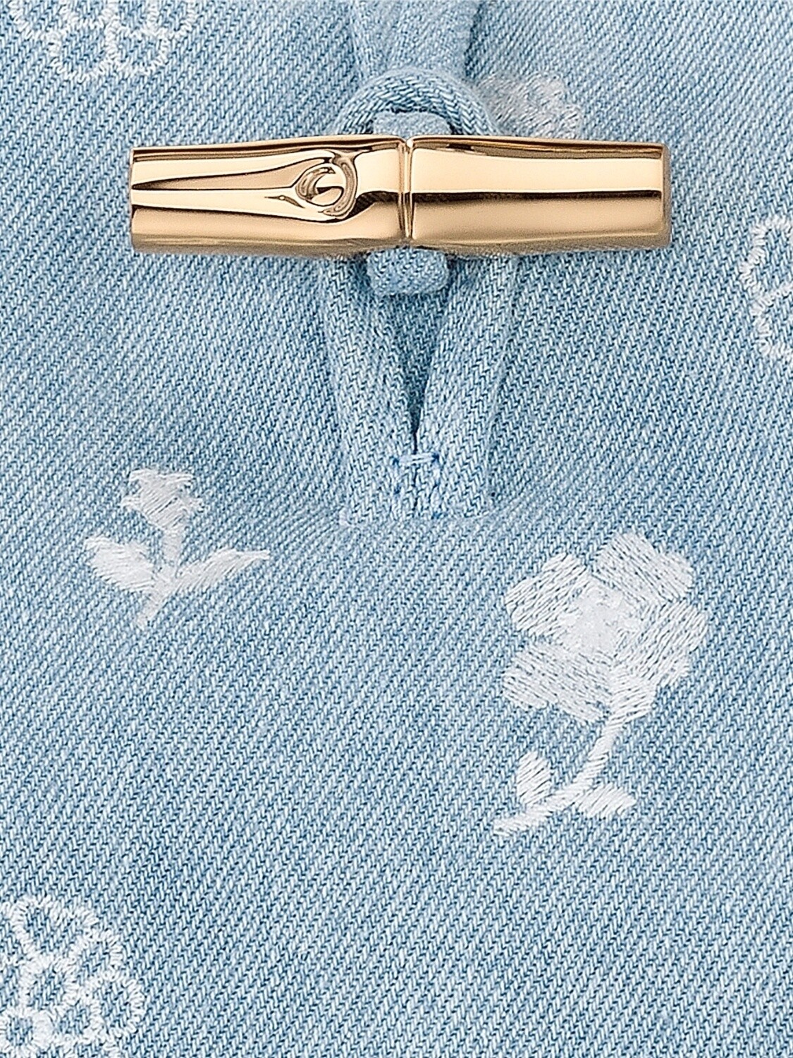 Longchamp - Bolso tipo cubo, Le Roseau Denim 0