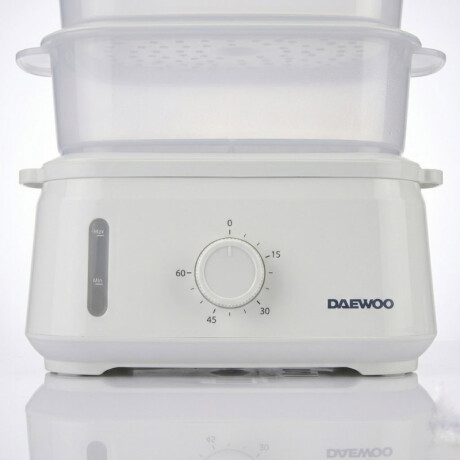 Vaporera eléctrica 9lts Daewoo | 3 Bandejas | Color blanco Vaporera eléctrica 9lts Daewoo | 3 Bandejas | Color blanco