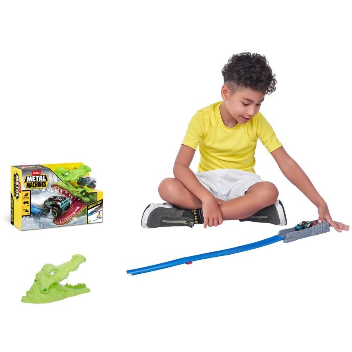 Pista Lanzador Croc Attack con Vehículo Metal Machines 