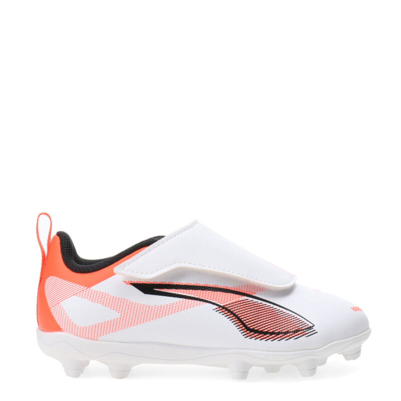 Championes de Niños Puma Fútbol 11 Ultra 5 Play V FG/AG Blanco - Anaranjado - Negro