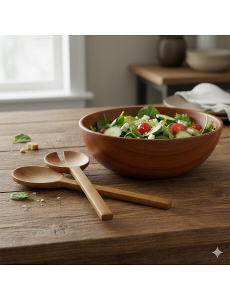 CUBIERTOS DE ENSALADA MADERA CUBIERTOS DE ENSALADA MADERA