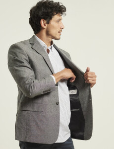 110571 SACO HARRINGTON LABEL Gris Oscuro