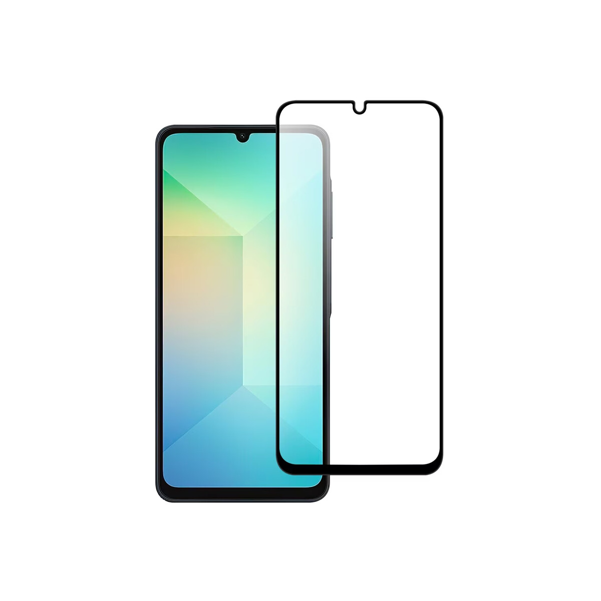 Vidrio templado 9D Samsung Galaxy A16 borde color negro 
