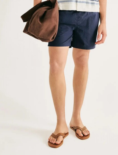 SHORT DE BAÑO CON TEXTURA AZUL