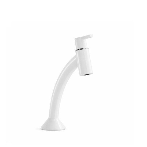 Grifería para lavatorio de agua fría de mesada Confort Blanco Blukit Grifería Para Lavatorio De Agua Fría De Mesada Confort Blanco Blukit