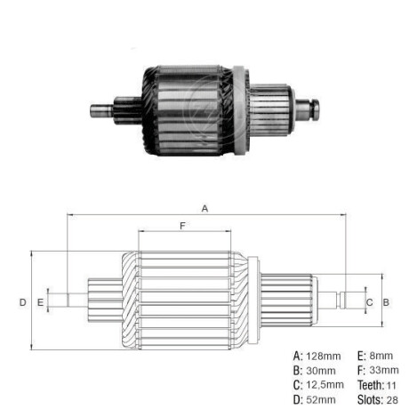 BOBINA ALTERNADOR ARRANQUE CITROEN - PEUGEOT 307 PARTNER-FIAT TORO-BOSCH 28D 11E 129L =BO.3145 ZM BOBINA ALTERNADOR ARRANQUE CITROEN - PEUGEOT 307 PARTNER-FIAT TORO-BOSCH 28D 11E 129L =BO.3145 ZM