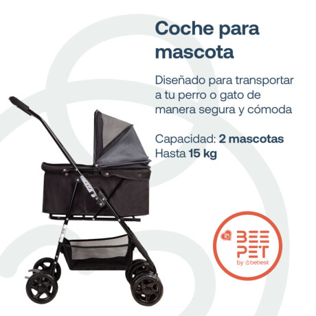 Coche para Mascotas Perro / Gato Beepet Gris BP002GR GRIS