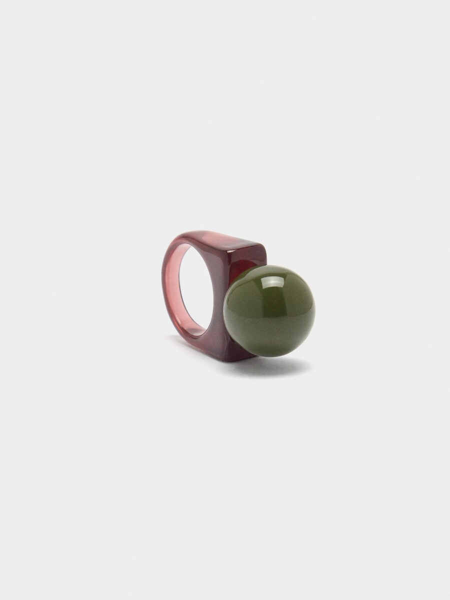 Anillo Con Esfera multicolor
