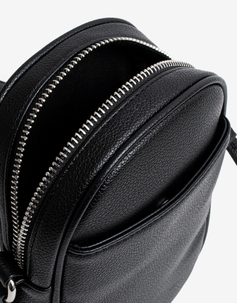 Complemento Marroquinería Porta Celular Con Bolsillo Delantero - Negro